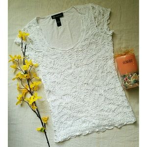 White top lace Size S